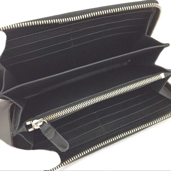 BALENCIAGA Political Campaign Logo Leather Zip Around Long Bifold Wallet/5P0039 - Picture 8 of 8